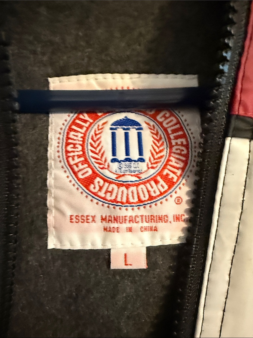 Men's Red, Black & White Hooded Windbreaker Jacket with Carolina Team patch - Picture 2 of 5